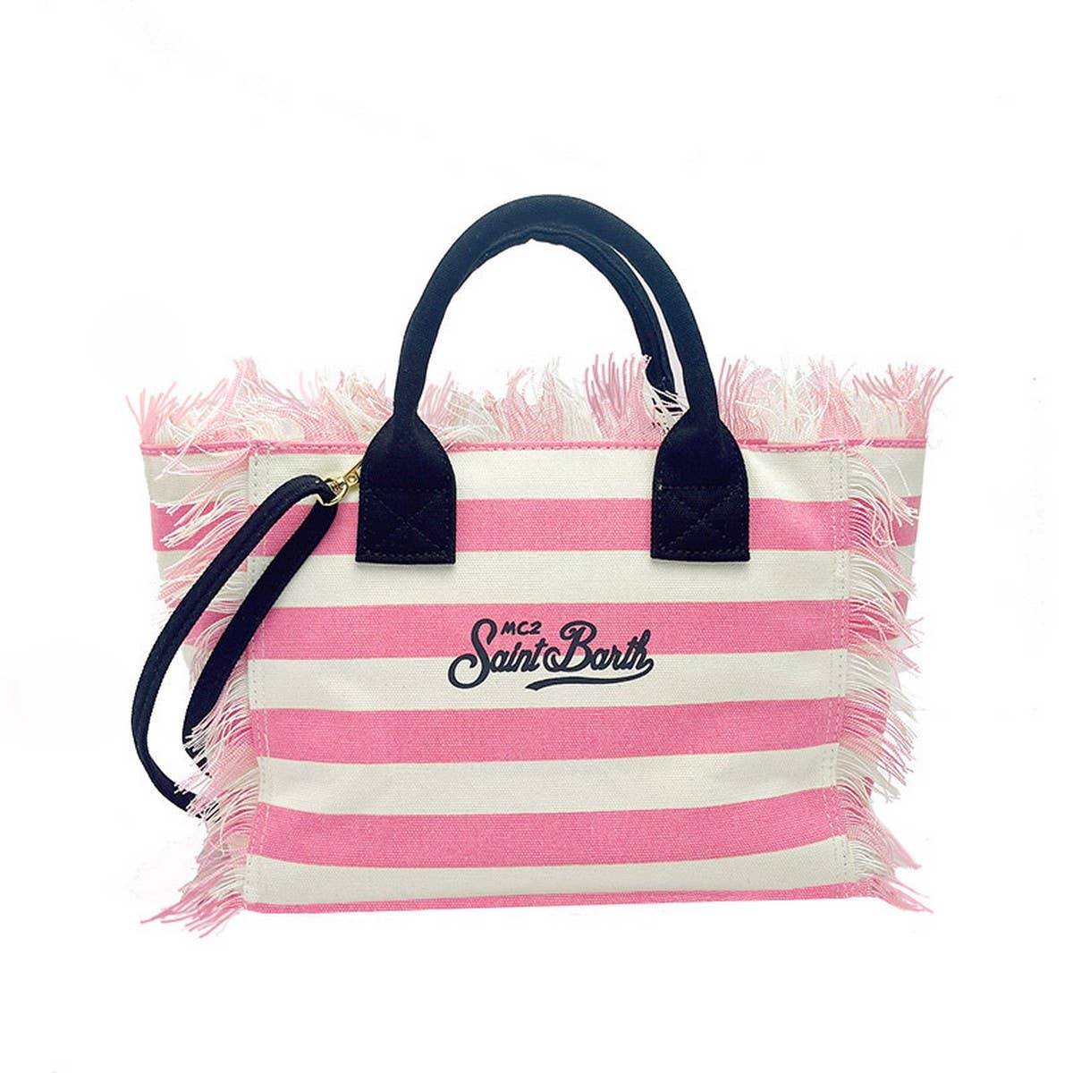 MC2 St. Barth's Striped Canvas Tote – Pink & White Stripe
