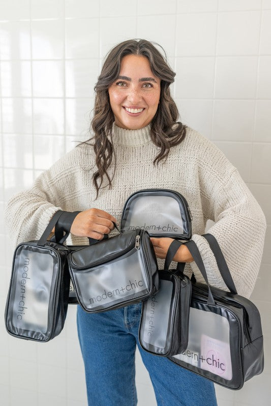 model showing 6 travel cases, different sizes
