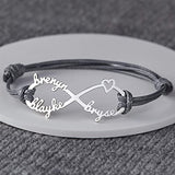 Personalized Mom Bracelet with Kids' Names – Infinity Bracelet with Custom Engraving