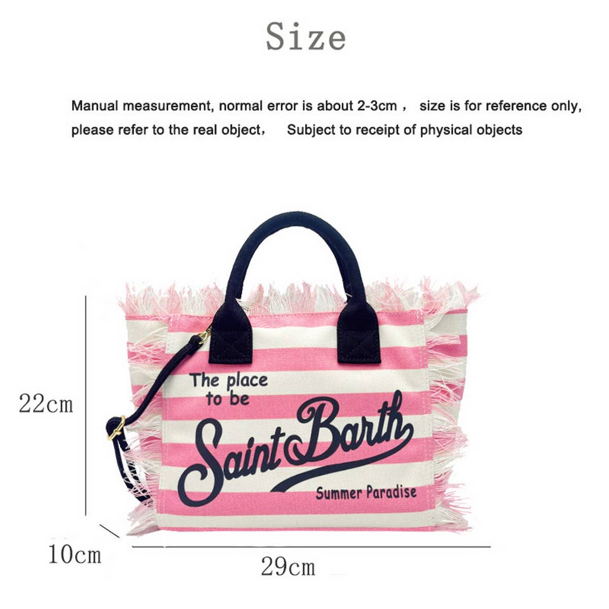 MC2 St. Barth's Striped Canvas Tote – Pink & White Stripe