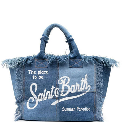 St. Barth tote bag - blue denim