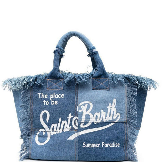 St. Barth tote bag - blue denim