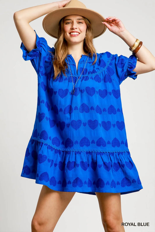 women wearing blue baby doll dress